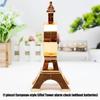 Tower Form Alarm Clock with Clear Face and European Finish for Shelf, Desk, Dresser, or Reading Area Display Home Use