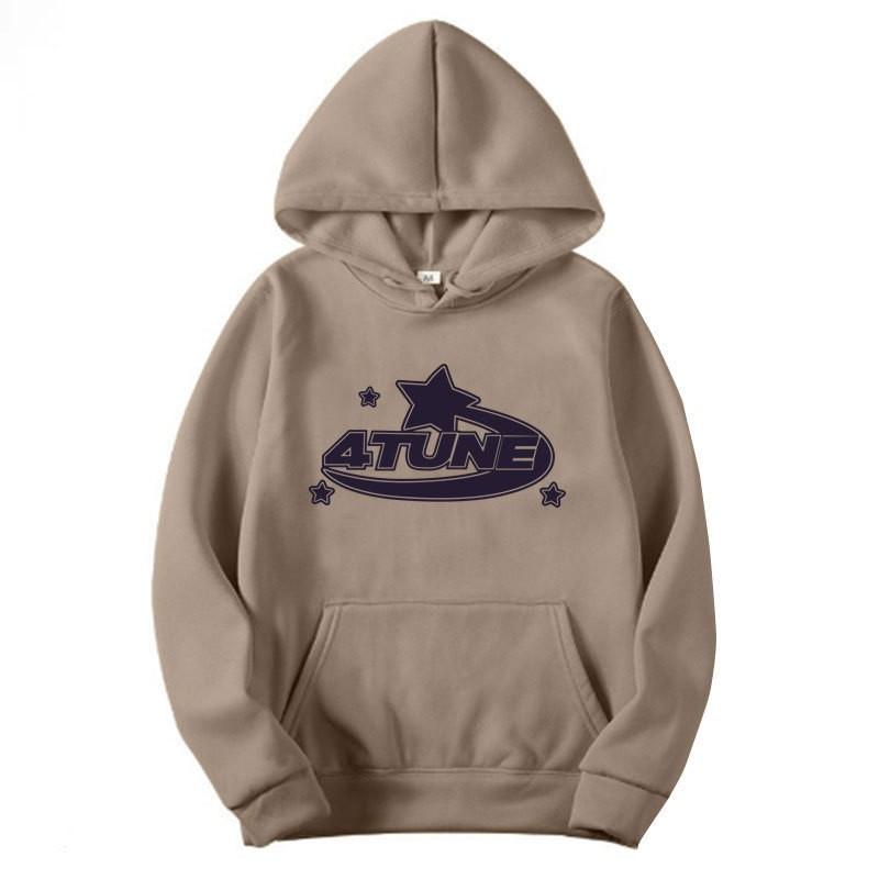 Unisex Gothic Hoodie Streetwear Oversized Pullover Sweatshirt Met Geribbelde Zoom Mannen Vrouwen Herfst