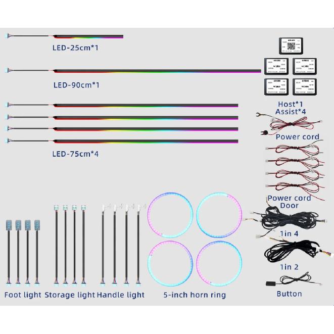Best Quality Ambient Light Car Kit 26 in 1/24 in 1/18 in 1 Interior Led Lights Symphony Car Led Lamp for 98% Car