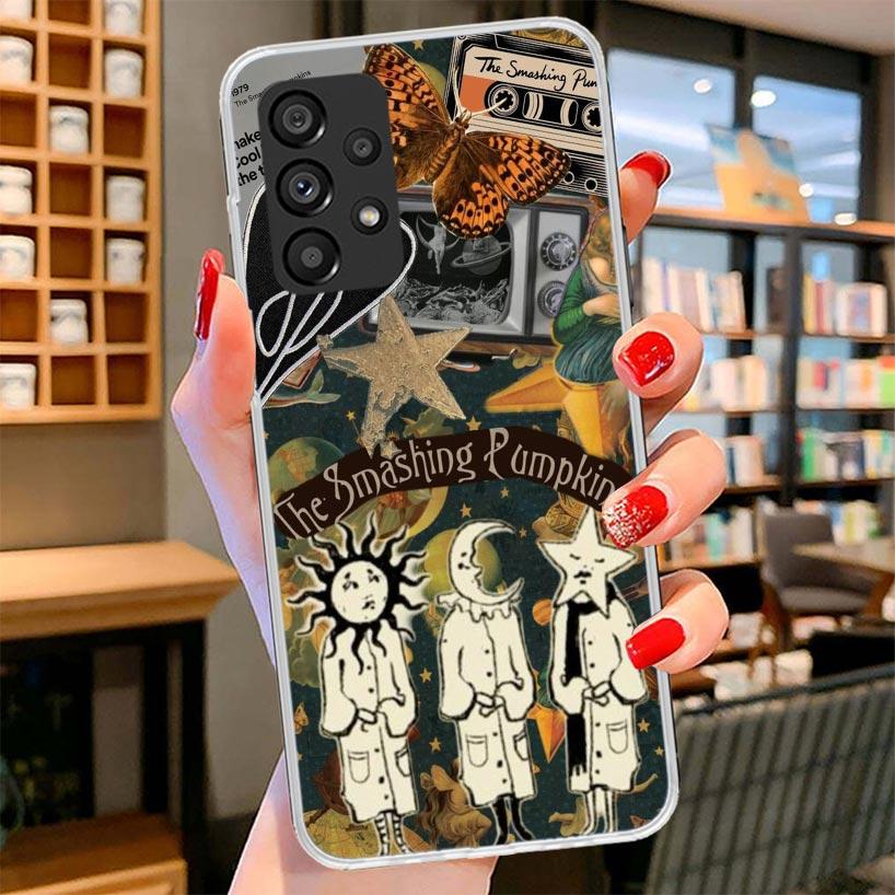 Rock The Smashing Pumpkins Phone Case For Samsung Galaxy A12 A22 A32 A52 A72 A02S Phone Case Note 20 Ultra 10 S10 Plus A51 A71 A