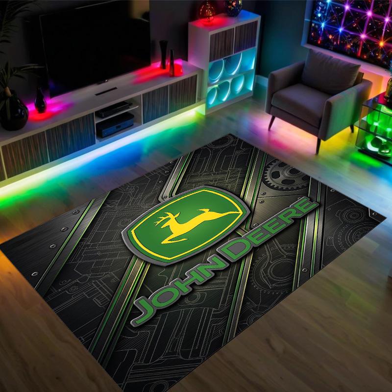 John deere Design Tapis Velours Cristal Douillet Non?Tapis imprimé antidérapant pour chambre, salon, entrée