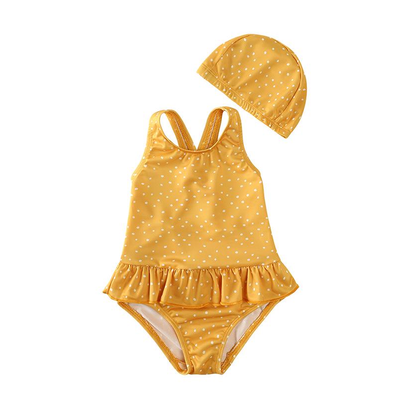 Costume da bagno intero da bambina con spalline e fantasia floreale - Carino Costume da bagno senza schiena per Estate e Primavera