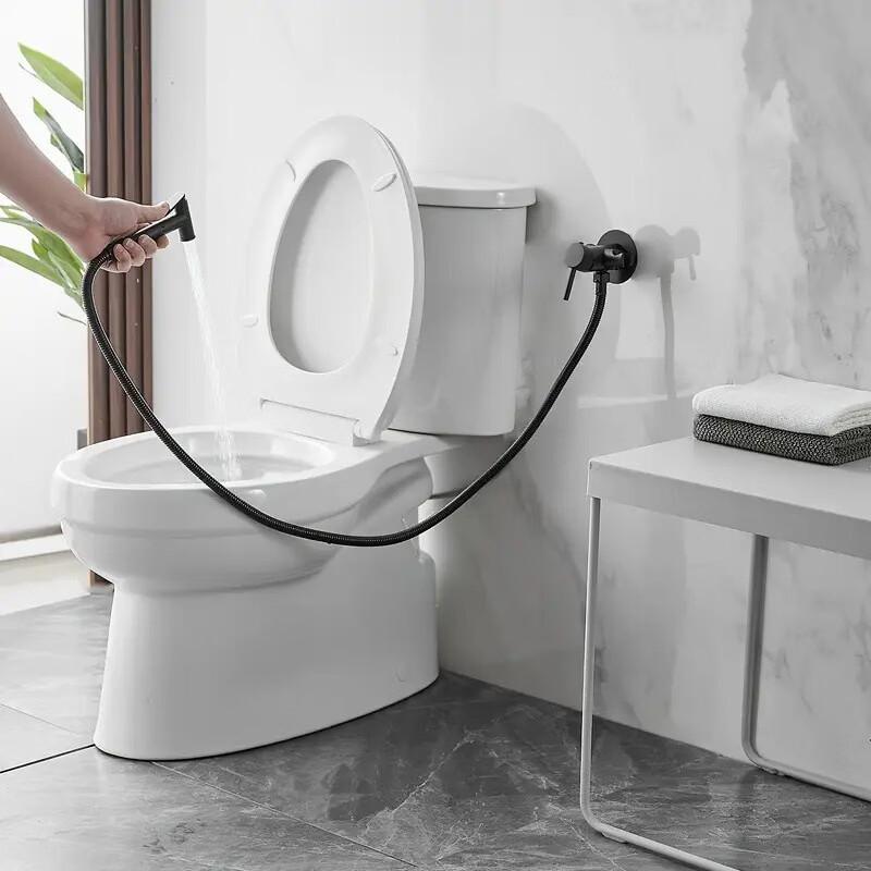 LANGZHIWEN Matte Black Concealed Shower Set