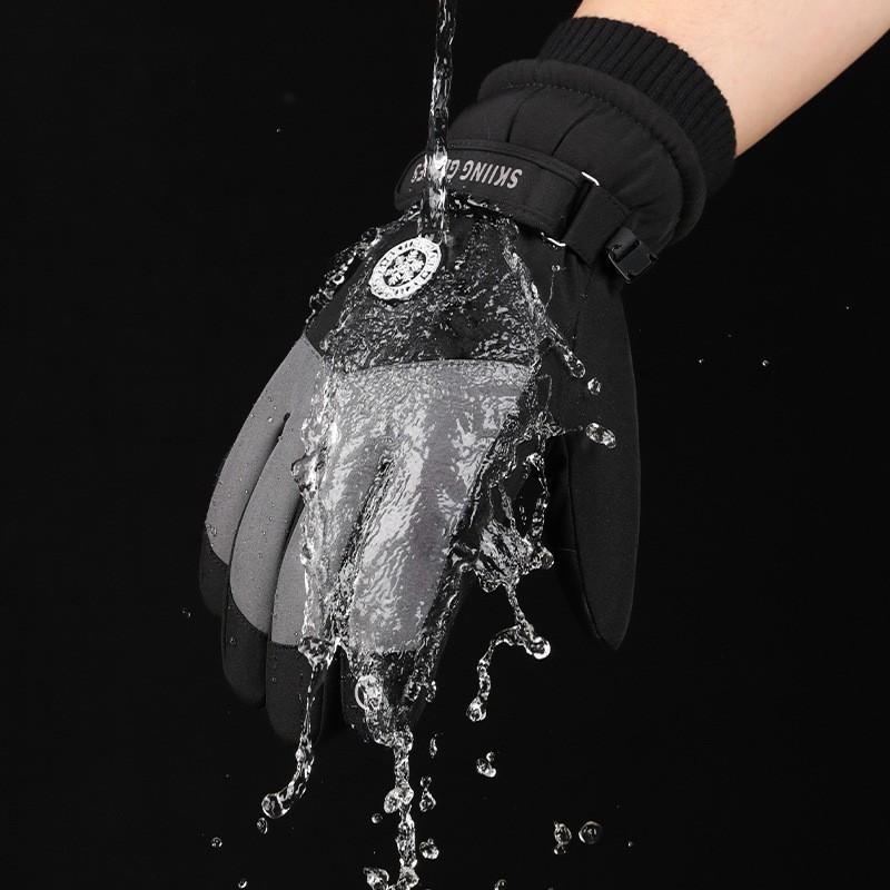 Winter Warm Ski Gloves Men Women Touchscreen Compatible Windproof Waterproof Thick Fleece Lined Outdoor Riding