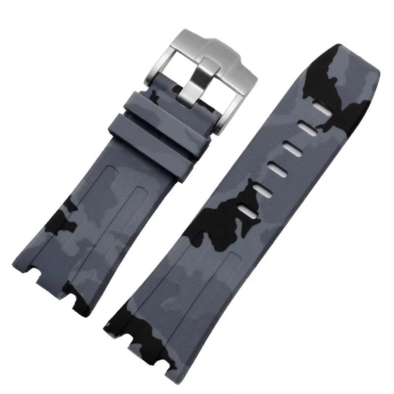 Silikon-Uhrenarmband für AP Audemars und Piguet Gummi-Uhrenarmband Royal Oak Offshore 26400 Wasserdicht Schweißfest Uhrenarmband 28