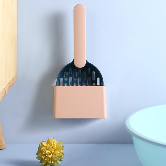 Cat Litter Shovel with Holder Cat Poop Scoop Sifting Shovel with Base Easy Clean