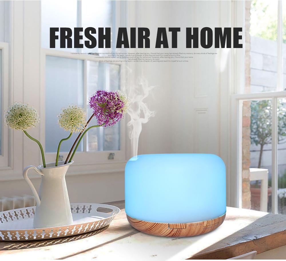 Exquisite Wood Grain Aroma Diffuser & Humidifier with Essential Oil Functionality