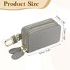 Genuine Leather Car Key Holder Universal Car Key Double Zipper Key Case Gray [uxcell] Case, Holder, Bag, Men's & Women's,