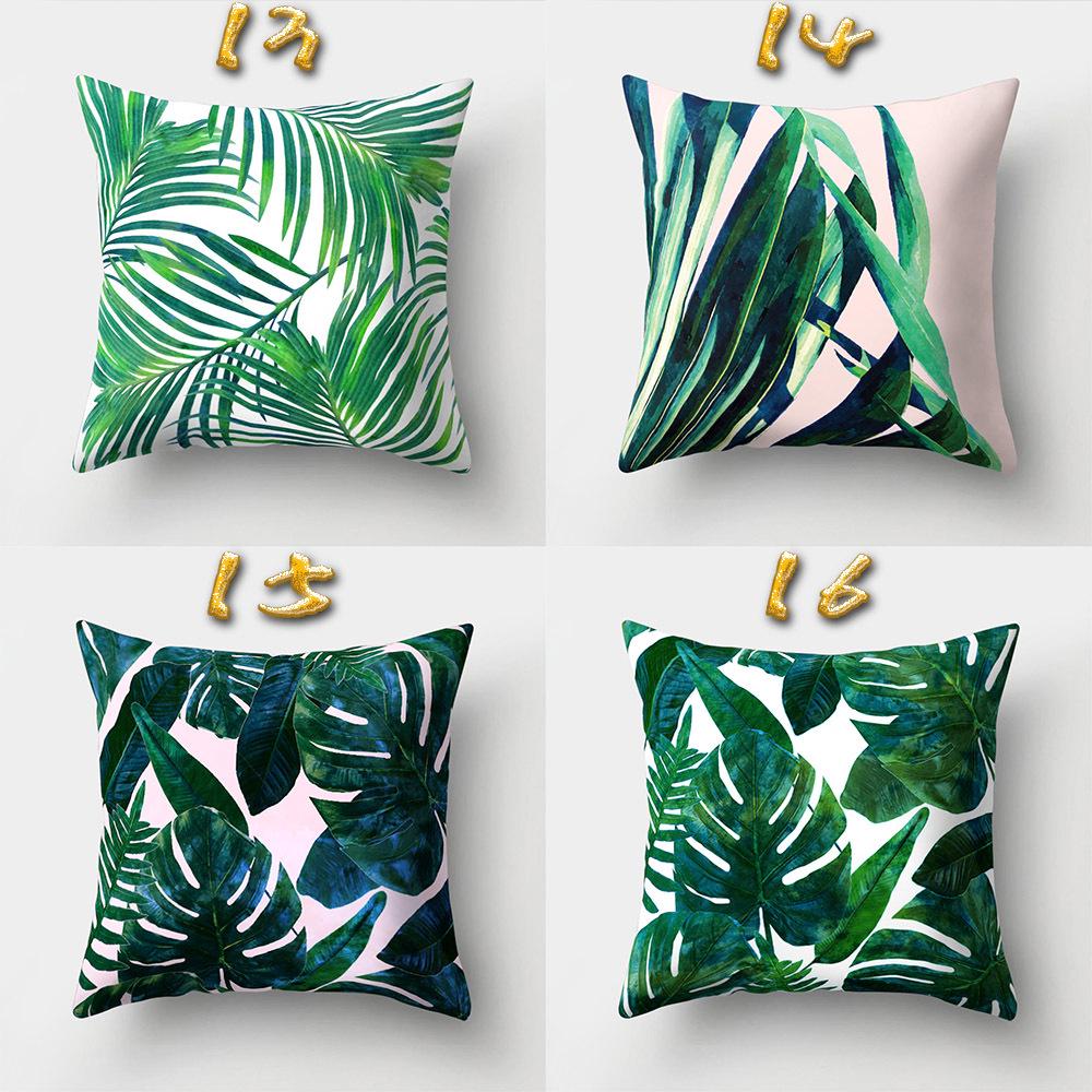 Kreatives Zuhause Laub Sukkulent Kissenbezug Grün Blume Blätter Auto Kissenbezug