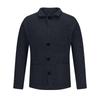 Men's Casual And Trendy British-style Solid-color Warm Cardigan Sweater, Men's Long-sleeved Button-up Stand-up Collar Sweater