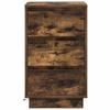 Nightstand Smoked Oak 39 x 34.5 x 65 cm Wood Based Panel