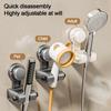 Suction Cup Showerhead Bracket Adjustable Sprayer Fixed Base  Bathroom Accessories