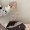 Winter Thickened Wool Mid-calf Socks, Heart-embroidered Pile Women's Socks, Double-needle Wool Socks