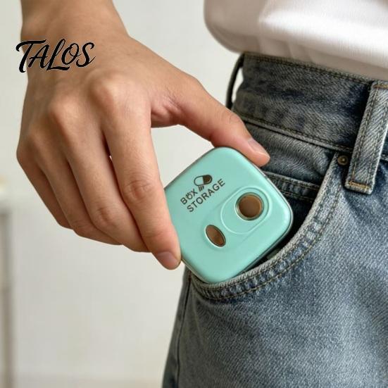 Portable Pill Box, 8 Compartment Travel Pill Organizer, Sealing Waterproof Dustproof Medicine Case, for Daily Supplements And Medication