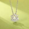 Silver Tone Star of David Crystal Pendant Necklace for Women, Dainty Sparkling Jewish Symbol Jewelry