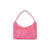 Prada Re-Edition 2000 Embroidered Logo And Enamel Triangle Logo Soft Terry Fabric Hobo Bag Women Bags Pink 1NE515_2DXO_F046J