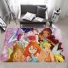 Girl-W-Winx Catoon Clubs Kitchen Mat Nordic Style Bedroom Living Room Doormat Home Balcony Anti-Slip Welcome Rug