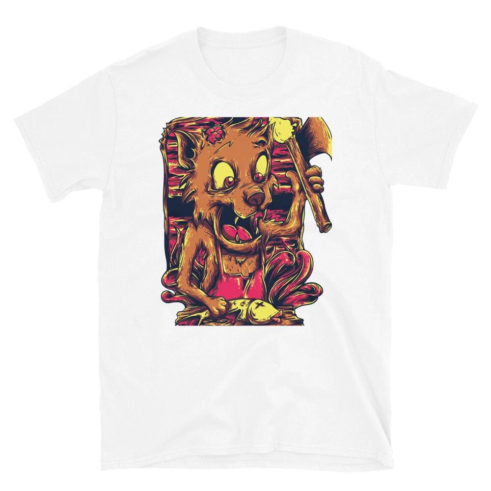 Killer Pup Fantasy Monster Art Retro Classic Everyday Graphic T-Shirt 4XL