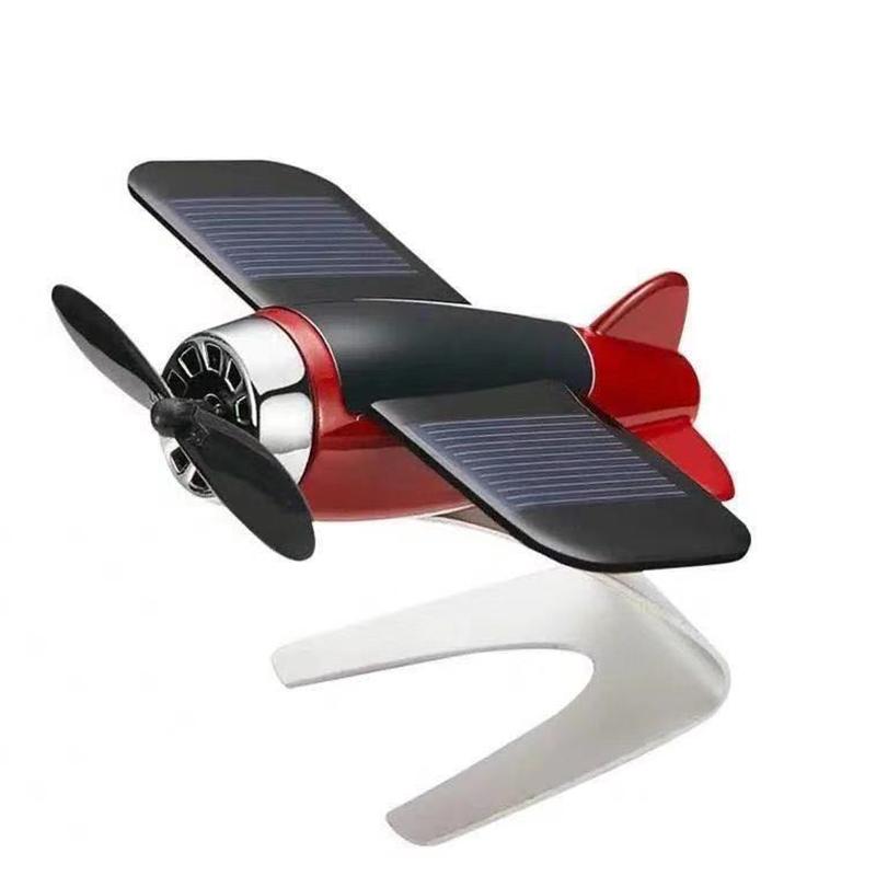 Dashboard Aircraft Ornament Solar Rotation Car Air Freshener Aromatherapy Diffuser Perfume Decoration for Office Home