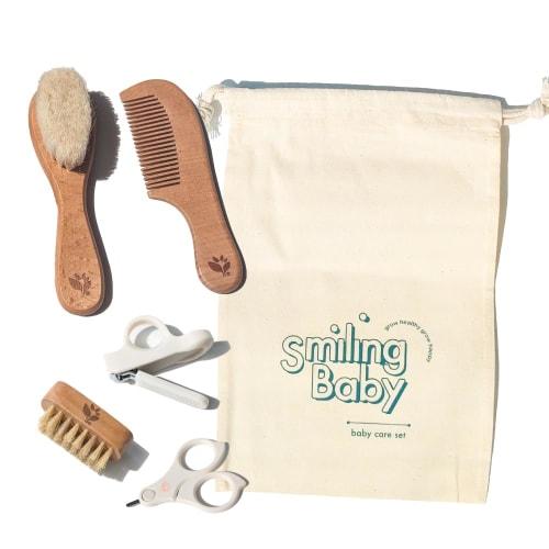 

зеленые ростки Набор для ухода за ребенком: Набор из 5 предметов для новорожденных, включает детскую щетку, расческу для волос, гребень, щетку для ногтей, кусачки для ногтей и ножницы