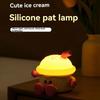 Creative Sensor Pat Lamp Cute Ice Cream Lamp Sleep Aid Light Bedside Lamp  For Adults