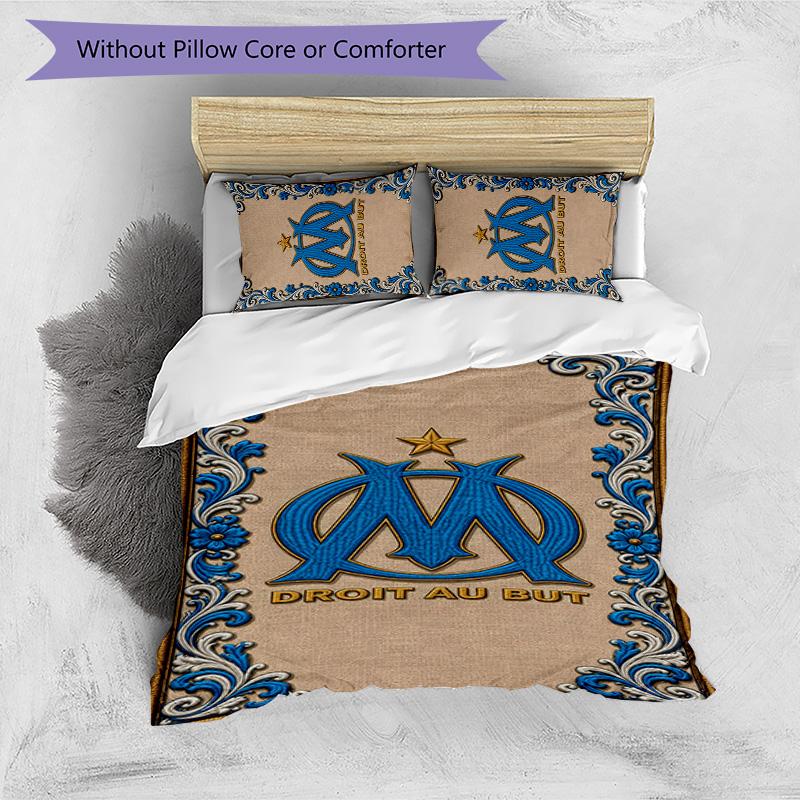 Marseilles 3pcs Bedding Set Duvet Cover Closure Includes 1 Duvet Cover & 2 Pillowcases for All Seasons Bedroom Home Dorm Decor