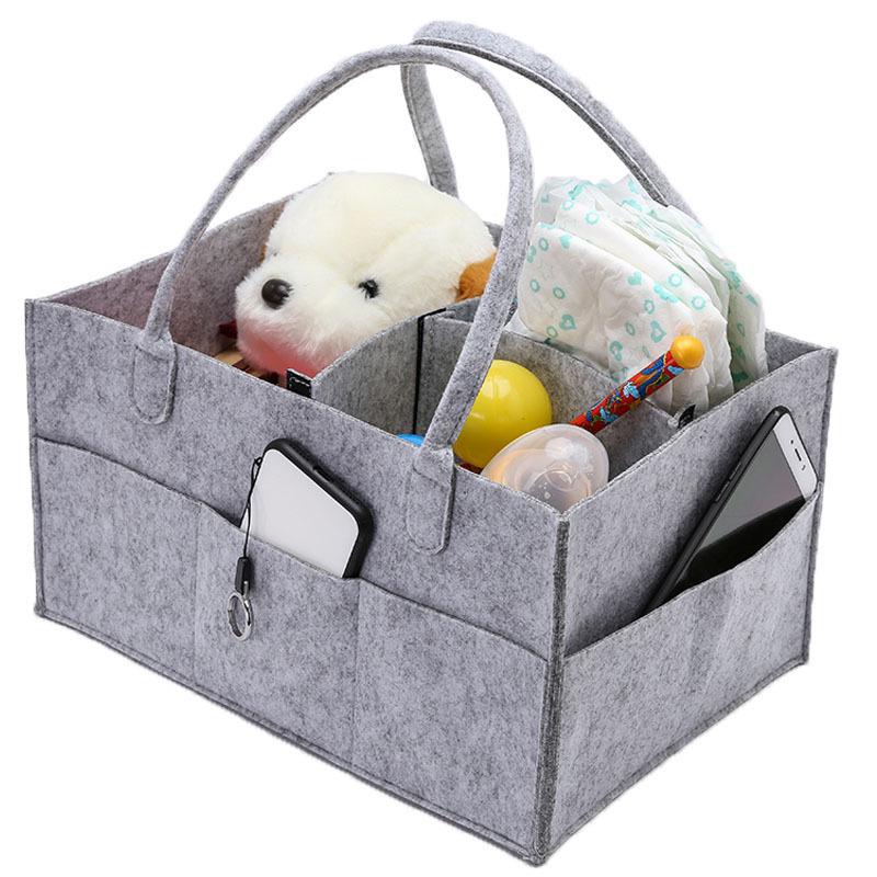 Handheld Felt Diaper Bag: Travel Baby Nappy Organizer & Mommy Bag