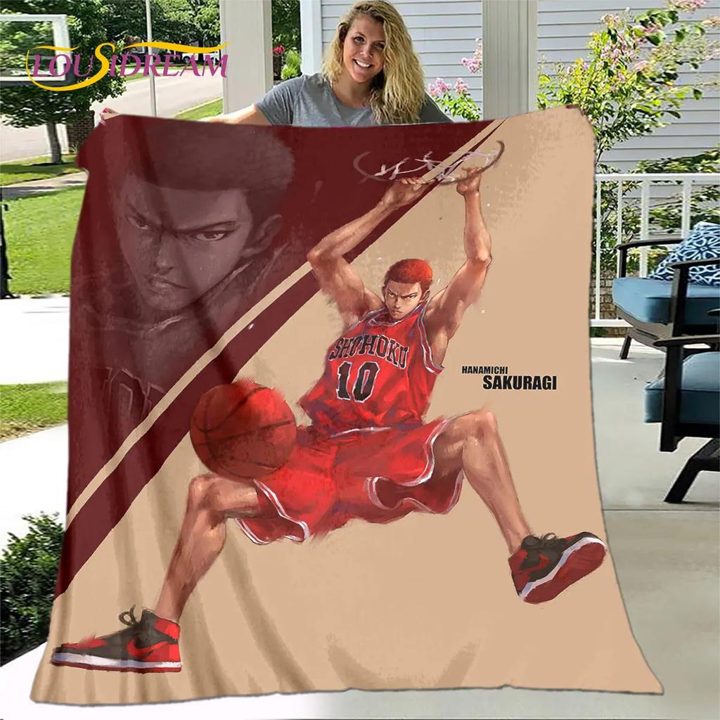 Slam Dunk Anime Karikatür Yumuşak Peluş Battaniye, Flanel Battaniye Atmak Battaniye Oturma Odası Yatak Odası Yatak Kanepe Piknik Örtüsü Bettdecke