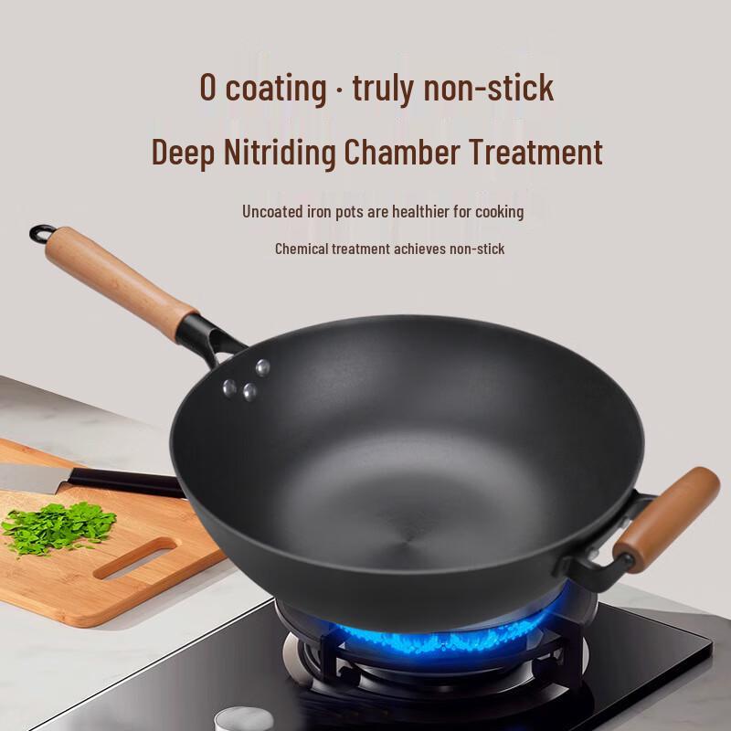 Hakka Flat-Bottom Cast Iron Wok