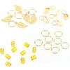 80Pcs Hair Jewelry Rings Clips Aluminum Dread Locks Adjustable Metal Cuffs Beads Braiding Hair Decorations