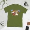 Awesome Scottish Greek Roots Scotland Greece Flag Tshirts For Unisex Round Collar Cotton T Shirt Short Sleeve Tee Shirt New Tops