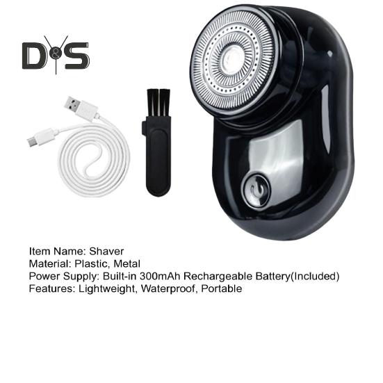 Mini Elektrisk Rakapparat USB Uppladdningsbar IPX7 Vattentät Våt Torr Bärbar Reserakapparat Män Skäggtrimmer Hårborttagningsverktyg