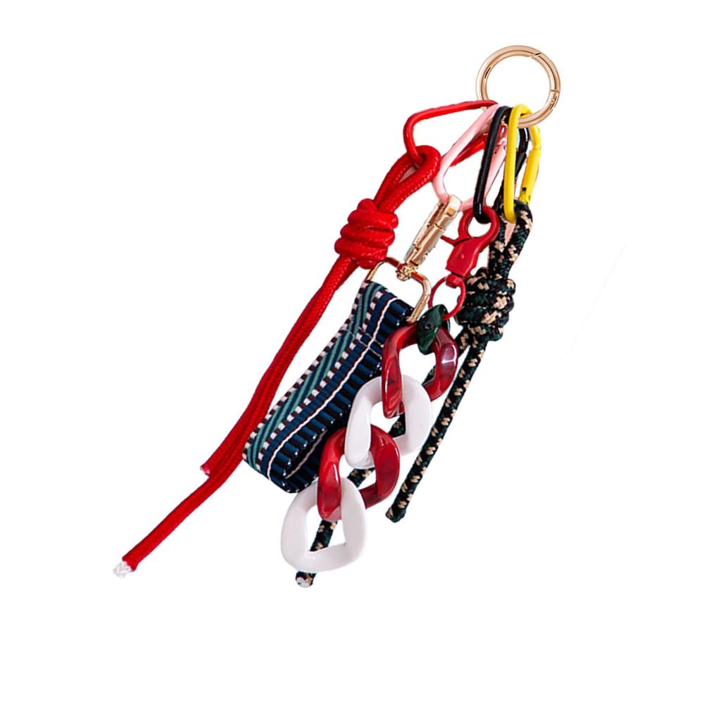 Handwoven Braided Rope Phone Bracelet Fashionable Key Cord Unique Bag Decoration for Sophisticated Women and Girls