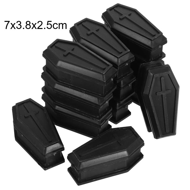 5Pcs Coffin Model Vampire Casket Fake Funeral Mini Boxes Goodie Halloween Prank Prop Toy