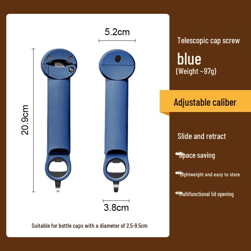 Multifunctional Magnetic Bottle and Can Opener for Twist-Off Lids and Beer Bottles