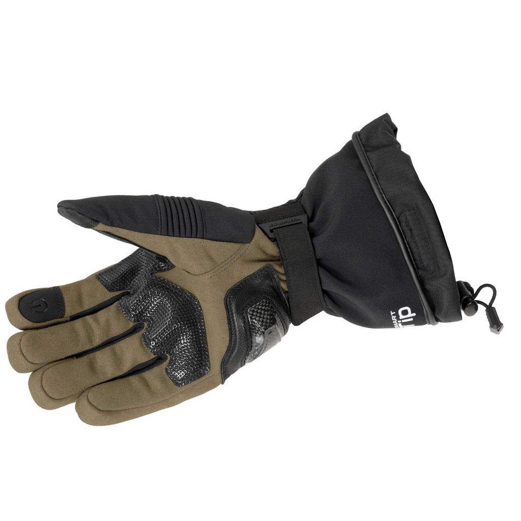 KOMINE Dual Heat Protect Electric Motorcycle Size L Electrically Stretch for and Spring Gloves, Black, (EK-215 13072), Waterproof, Cold-Resistant,