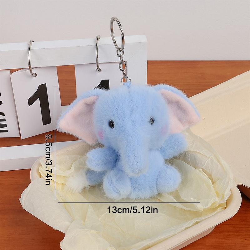 

Trendy Elephant Plush Keychain For Woman With Cute Charm, Bag Charm Decorative Accessory For Keys, Bags & Backpacks Gift S