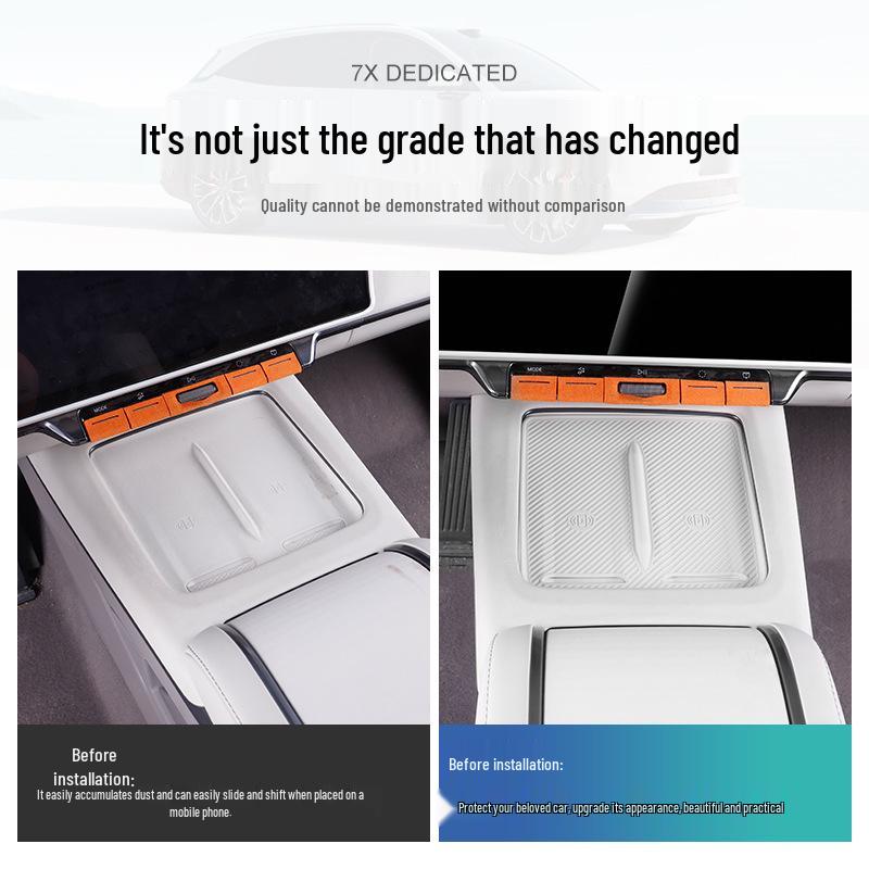 Silicone Anti-slip Mat for Zeekr 7X Wireless Charging Panel & Storage Tray
