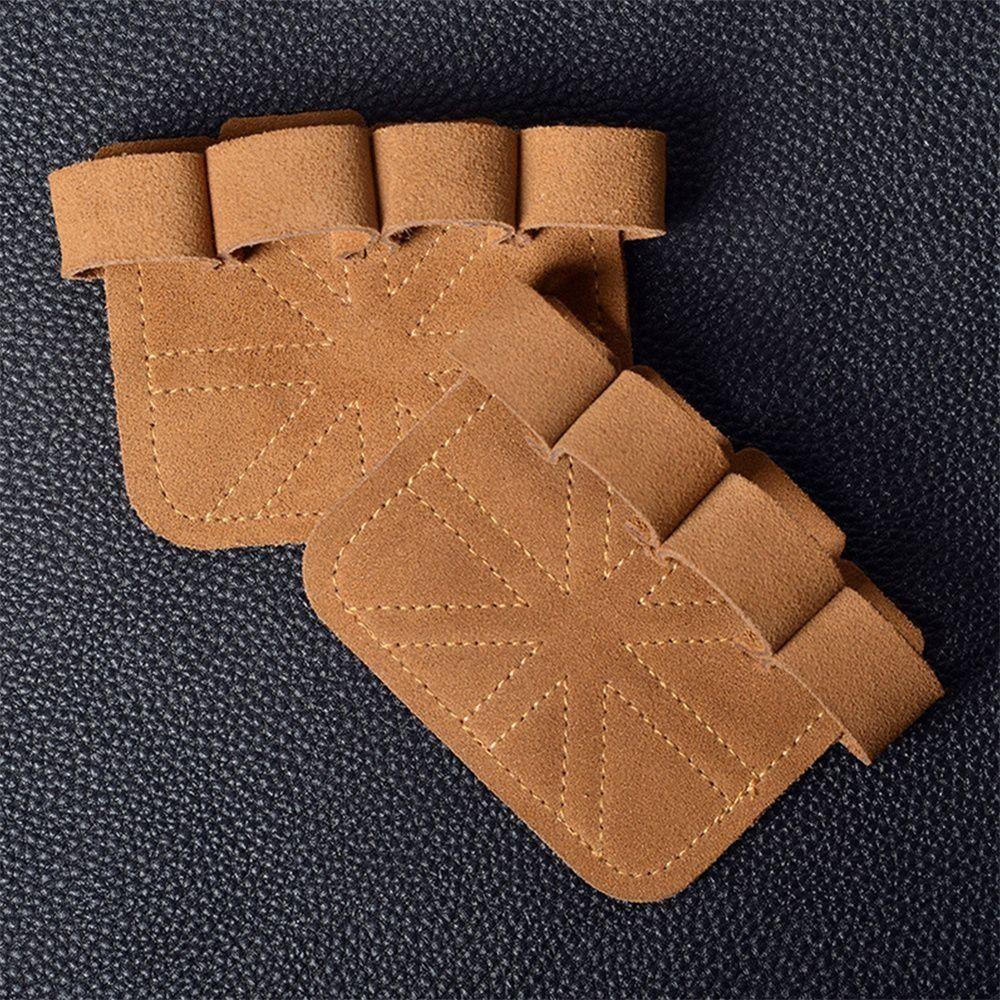 Anti-Skid Palm Protection Leather Fitness Hand Gloves for 1Pair Dumbbell