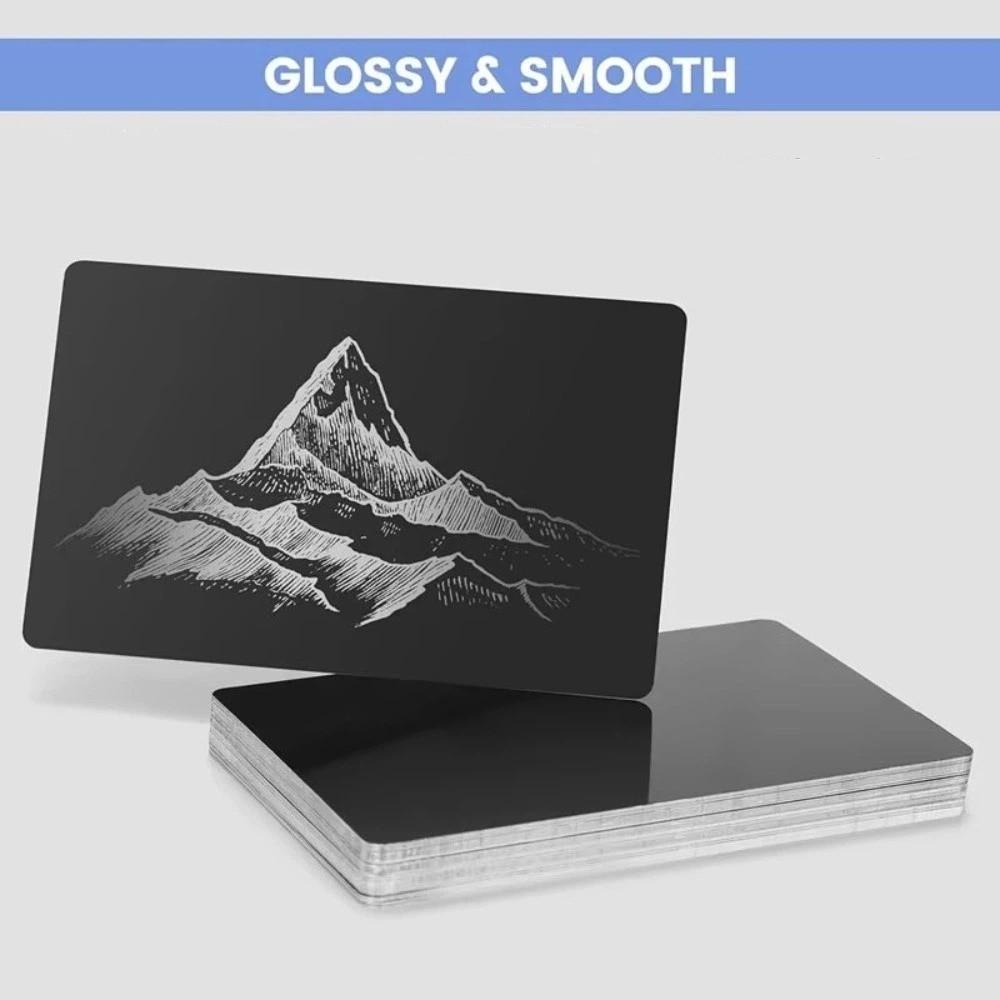 300 pcs/set 86 54mm Engraving Area Blank Business Card Laser Engraving Blanks  Corporate Gifts