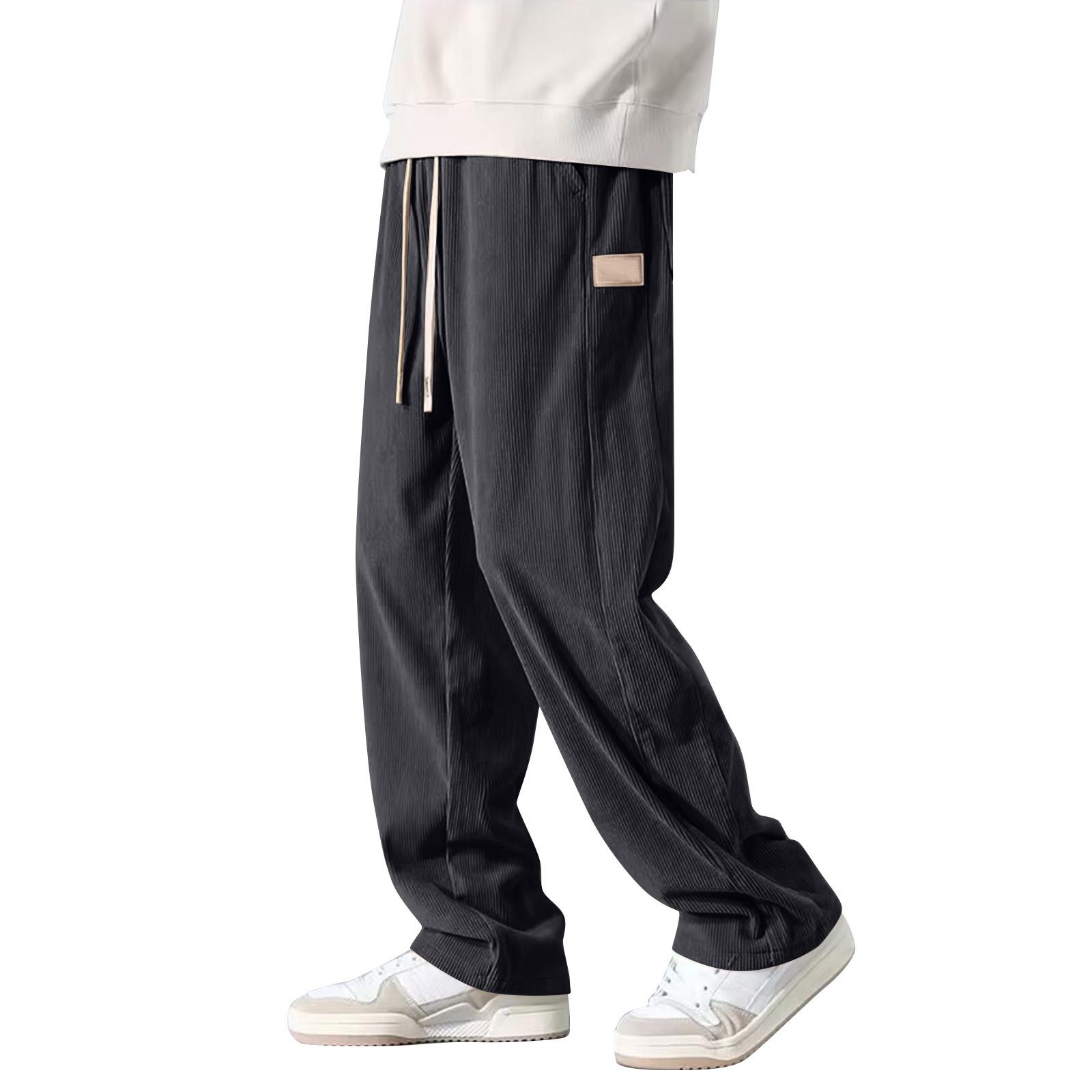 

Мужские однотонные вельветовые брюки Мужские повседневные модные брюки L