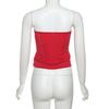 European and American Summer Women's Short Style Crop Cut Street Style Printed Chest Wrapped Vest