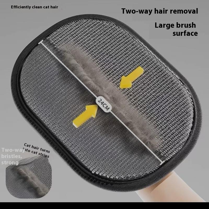 Upgrated Pet Hair Remover Glove Double-Sided Fur Gloves Cat Dog Fur Magnet Gloves For Washing Deshedding Cleaning Carpets Sofas