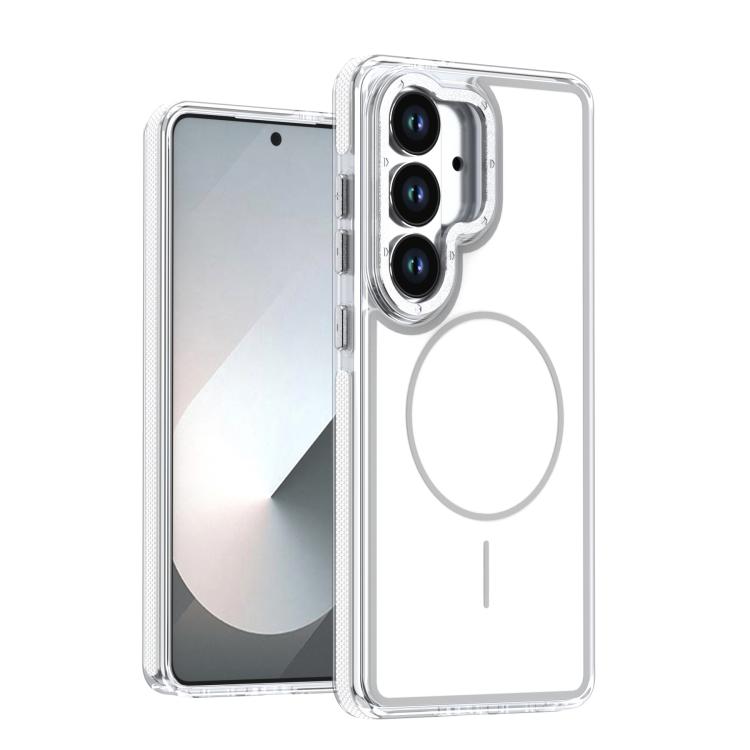 Dual Color Magnetic TPU+Acrylic Phone Case For Samsung Galaxy S26+ 5G, Anti-Yellow Shockproof Transparent Protective Cover