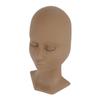 Eyelash Extensions Training Mannequin Head Soft Silicone Removable Eyelids Lifelike Practice Head Coffee(11.02 X 6.1 X
