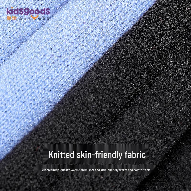 Set Căciulă cu Ciucure și Fular Călduros de Iarnă pentru Băieți, Căptușit cu Fleece