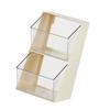 Teebeutel Organizer 2 Lagen Transparent Barzubehör Staubdicht Kaffeepadhalter für Zuckerbeutel Kapsel