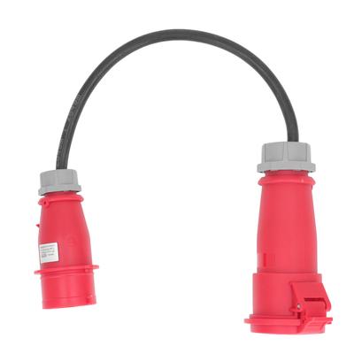 CEE-Adapter 32A Buchse auf 16A Stecker, 5-polig, Hochstrom-CEE, wasserdichter Adapter für Baustellen