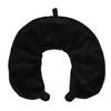 2 Pcs U Shaped Travel Pillow Case Ultra Soft Zipper Closure Replacement Cover for Neck Pillow Black