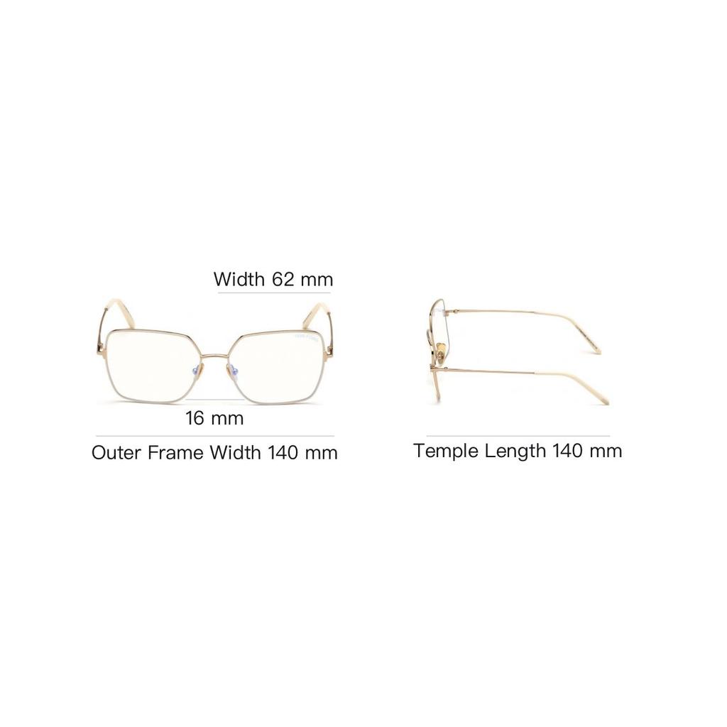 Occhiali Ottici Quadrati in Metallo Versatili alla Moda TF Occhiali da Uomo TF5739B-025